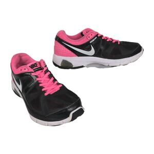 NIKE Air Max Run Lite 4 Running Shoe Lace Up Sneakers Black Pink White Women's 9
